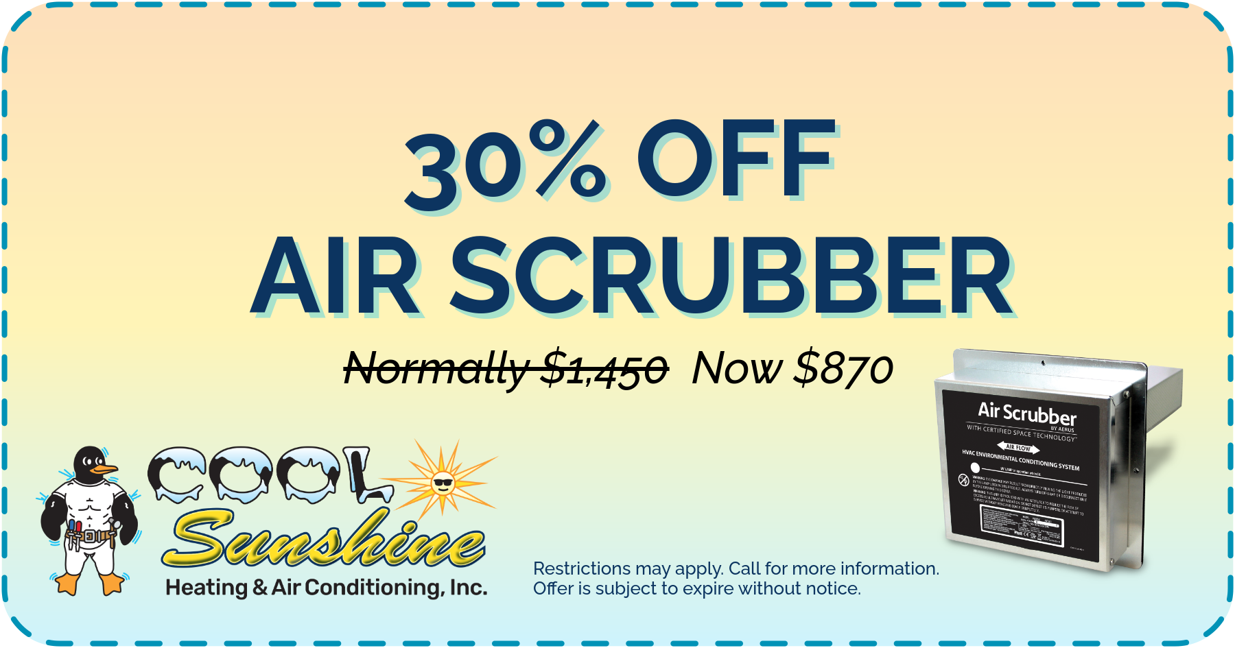 30% OFF Air Scrubber.