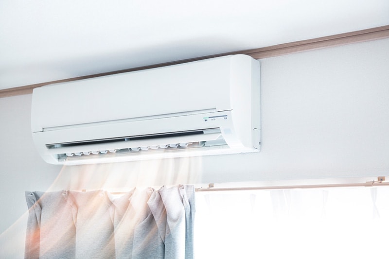 ductless unit on wall
